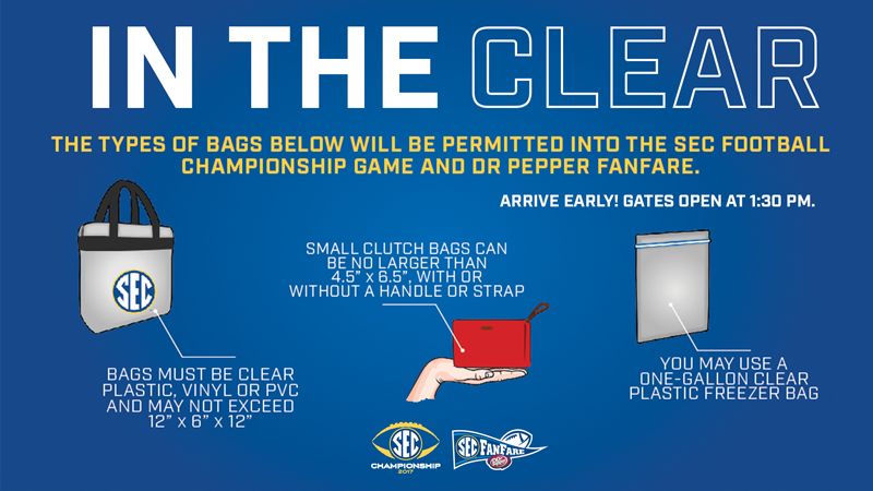 Sec Championship Game Bag Policy