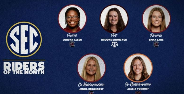 SEC Equestrian Riders of the Month: November - Southeastern Conference