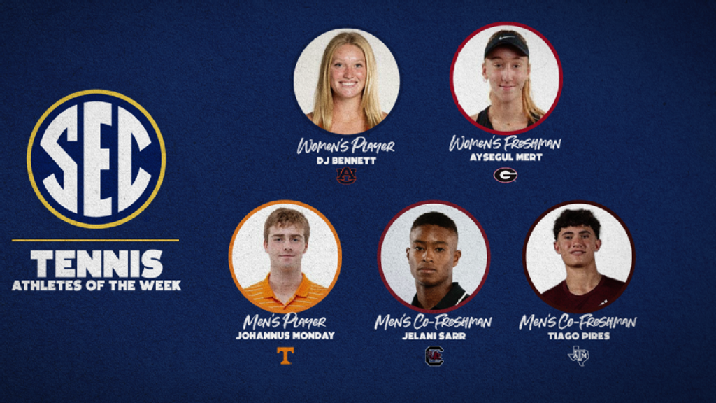 SEC Tennis Weekly Awards: Week 1 - Southeastern Conference